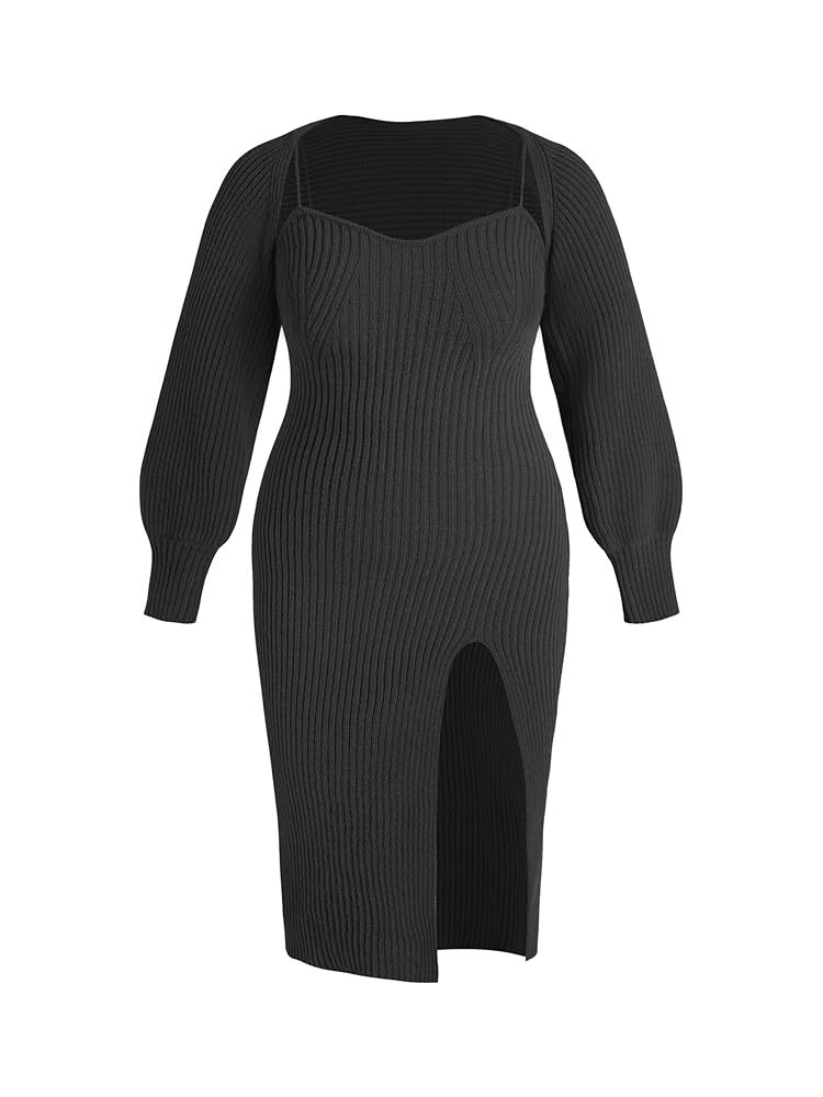 【最終値下げ】Puff Sleeve Cable Knit Dress Puff Sleeve Cable Knit Dress